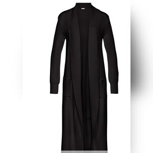 Elegant Black Longline Cardigan